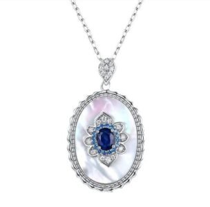 Sapphire Diamond Pendant