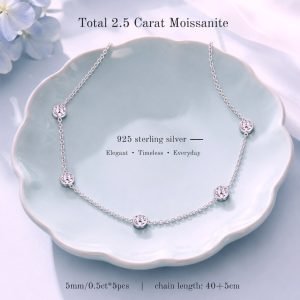 925 Sterling Silver Moissanite Necklace