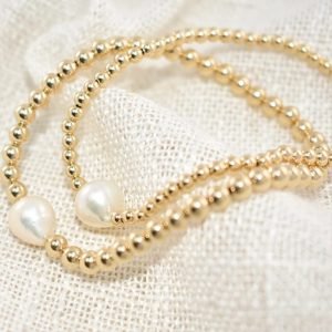 14K Gold Filled Beaded Bracelet