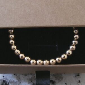 gold ball bead bracelet