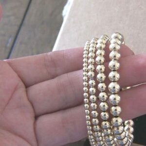 gold filled bead bracelet