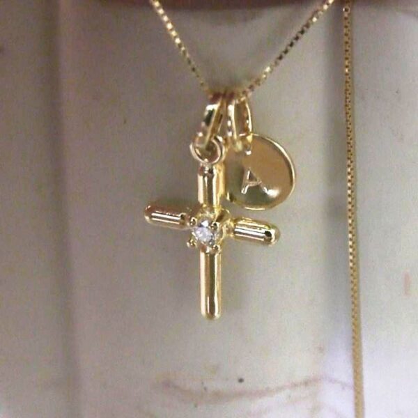 gold-filled cross necklace