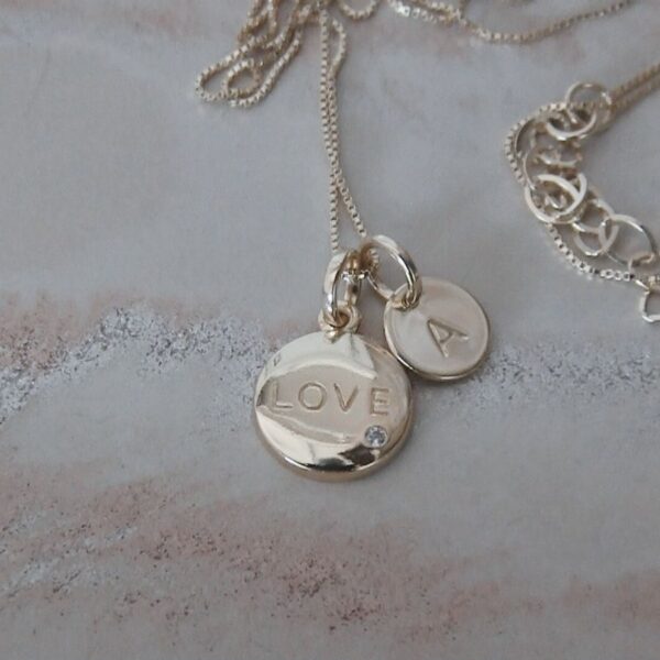 initial love necklace