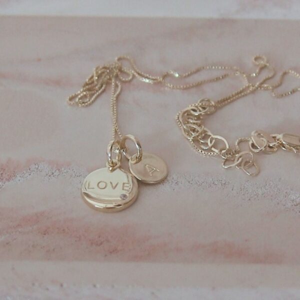 gold love necklace