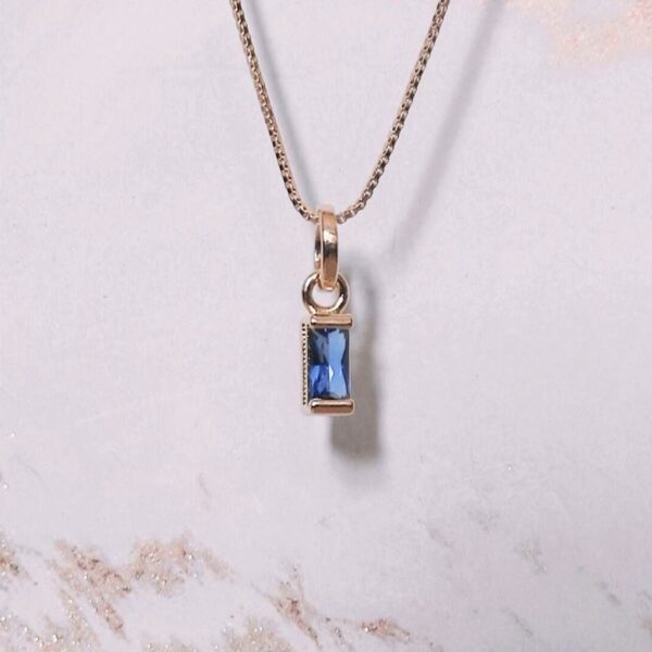 sapphire birthstone pendant