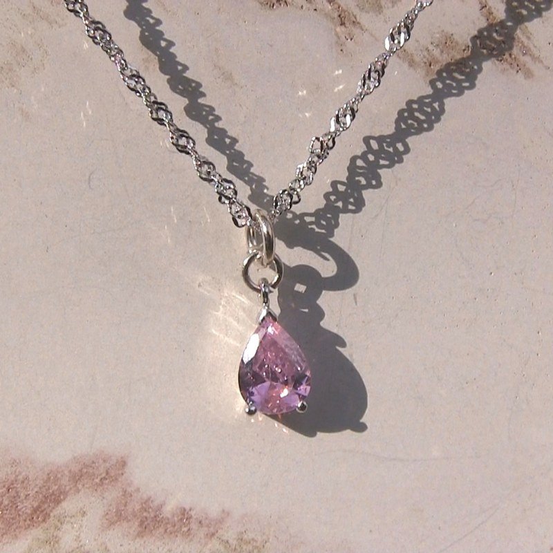 Water Drop Teardrop Pendant Necklace Teardrop Pendant Necklace